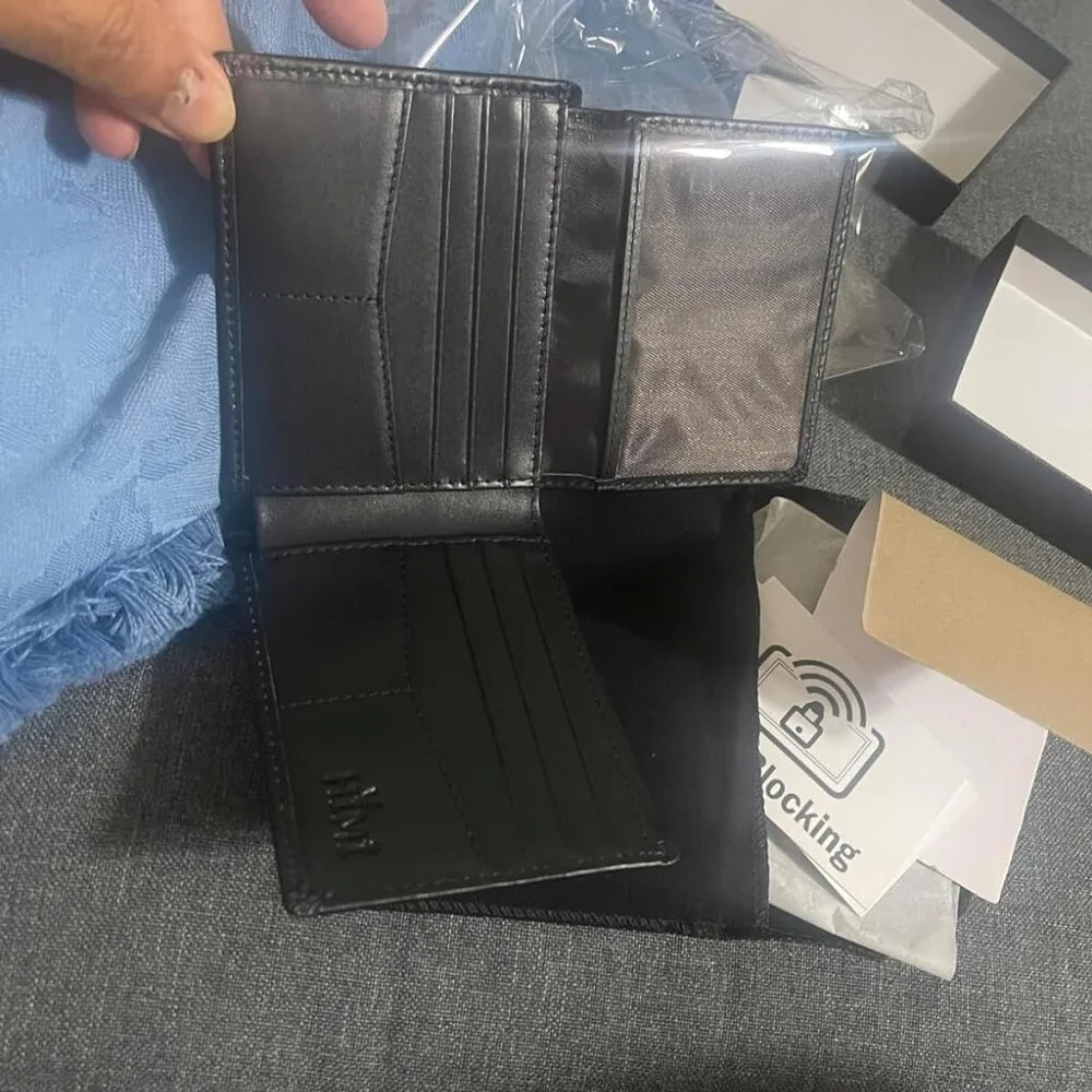 Wallet for Men - with Money Clip Slim Leather Slots Credit Card Holder RFID